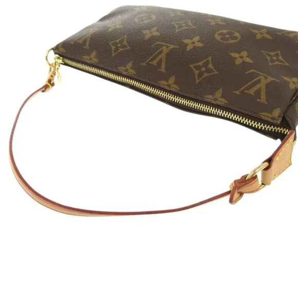 LOUIS VUITTON Authentic Brown Monogram Pochette Pouch - Picture 6 of 11